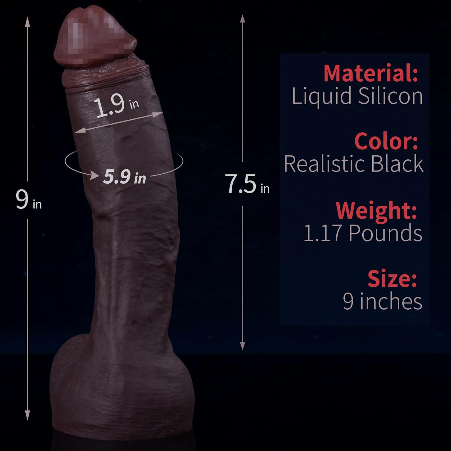 Buy 9 Inch Huge Dildo in Pakistan - Image 2