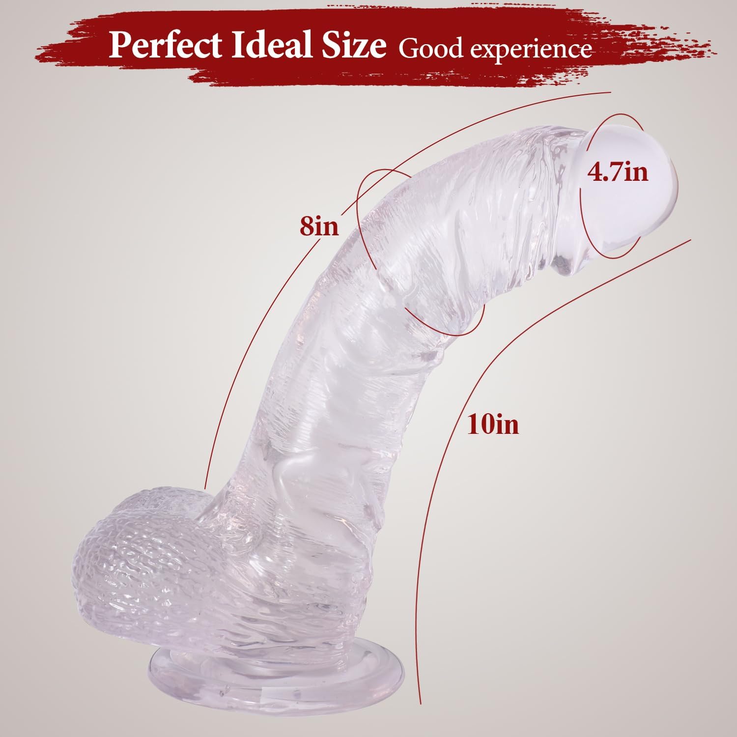 Best 10 Inch Clear Soft Dildo