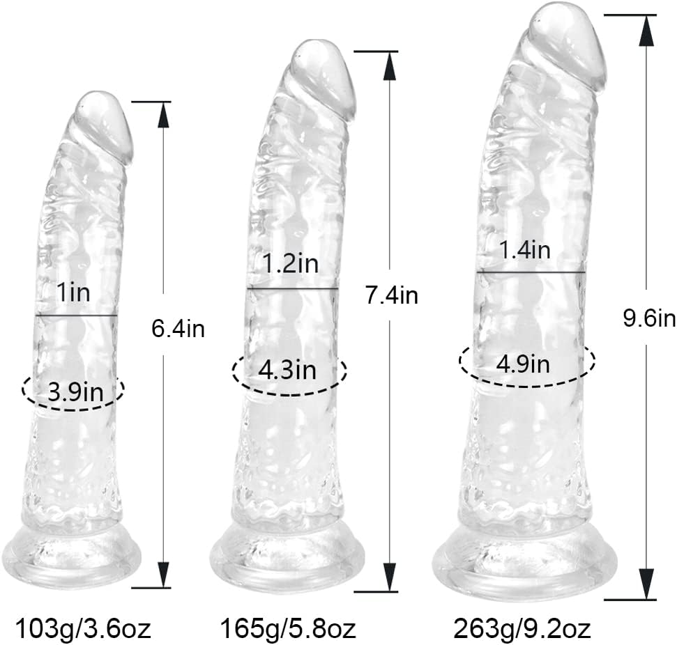 Clear Realistic Dildo Set for Women