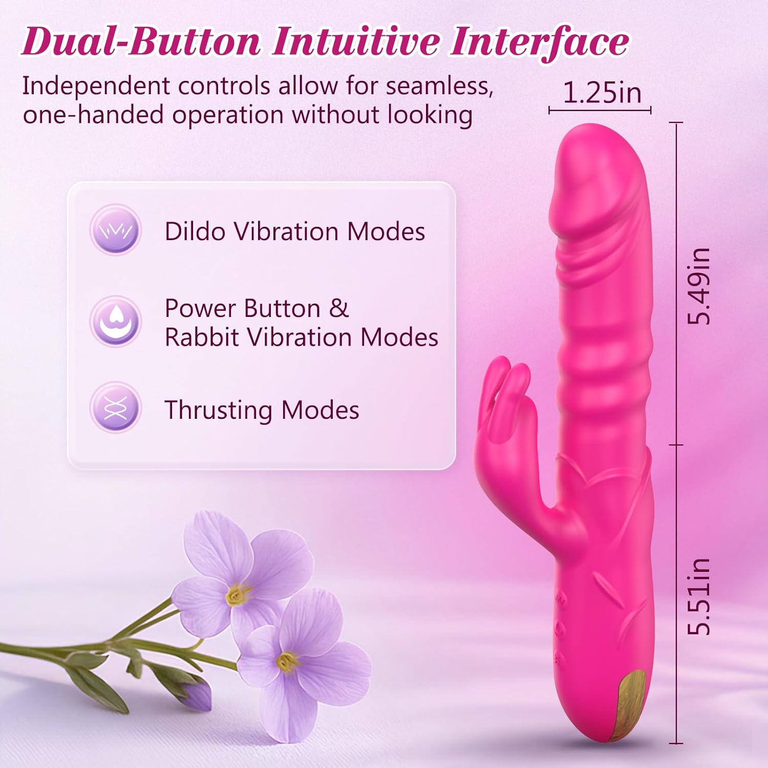 Thrusting Vibrator Dildo Sex Toy