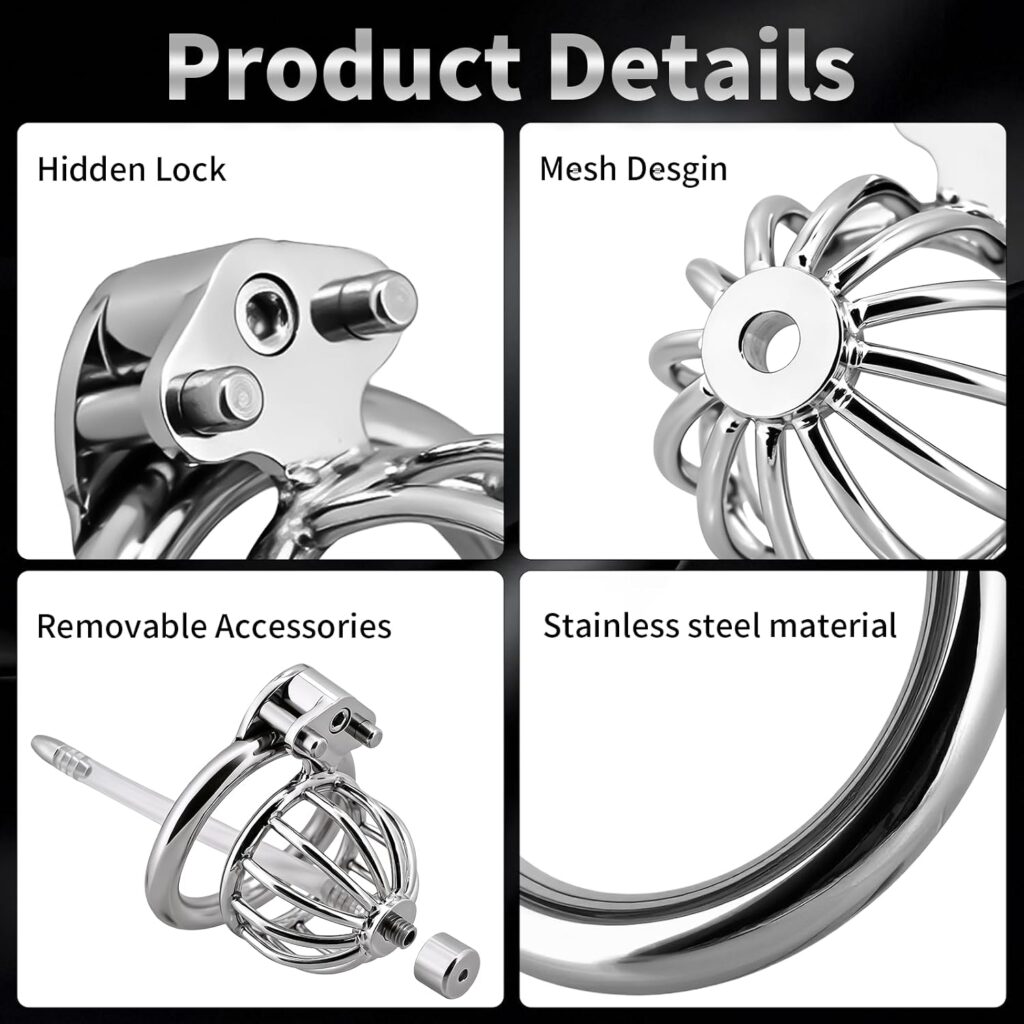 2 IN 1 Male Metal Chastity Cage in Pakistan