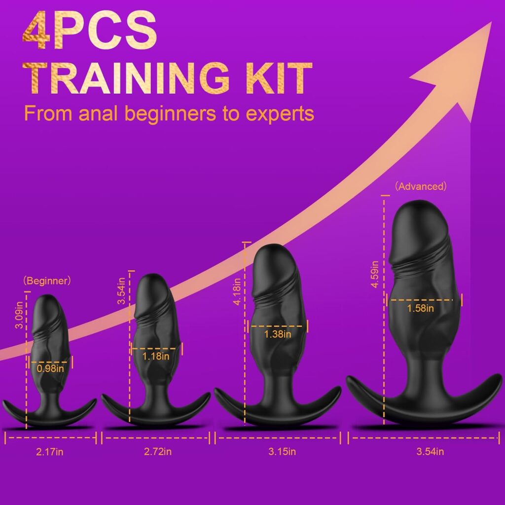 4 PCS Anal Plug Set Sex Toys for Men