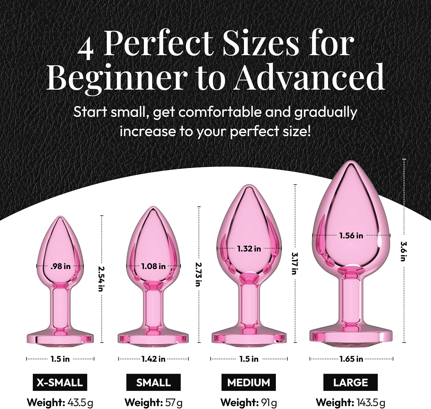 4 PCS Metal Butt Plug Beginner in Pakistan