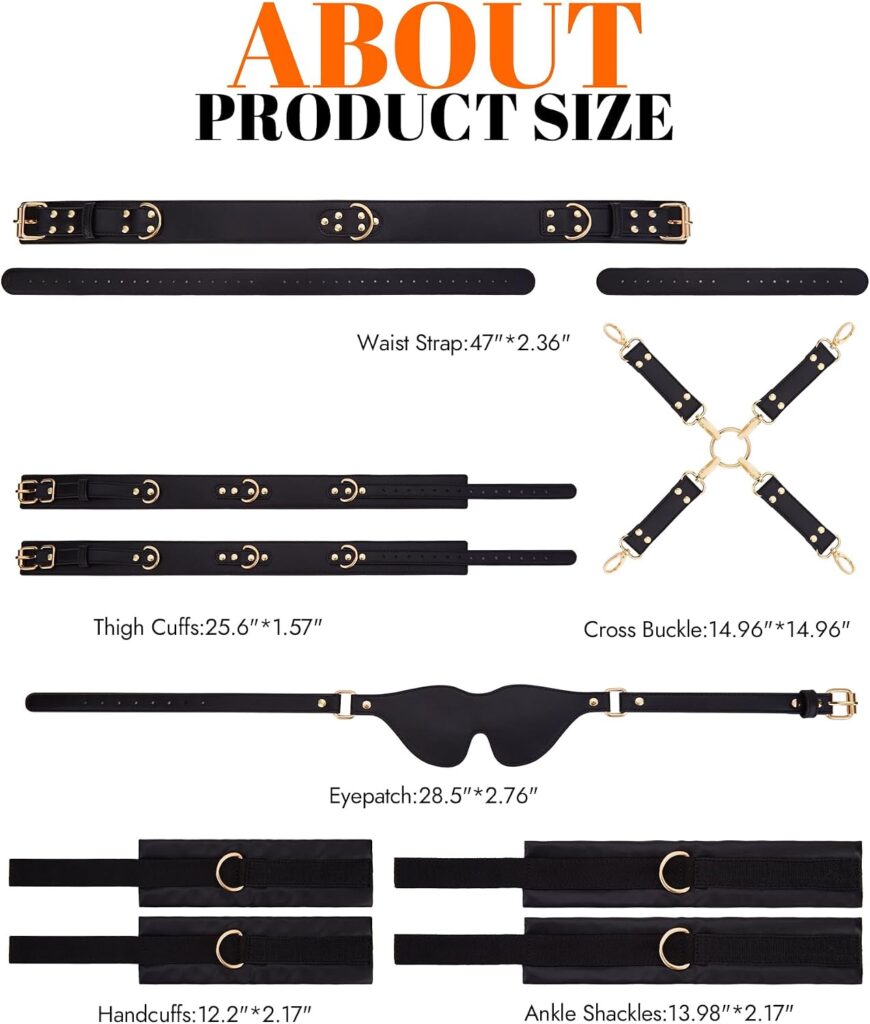 6 PCS Sex Bondage BDSM Kit Restraints