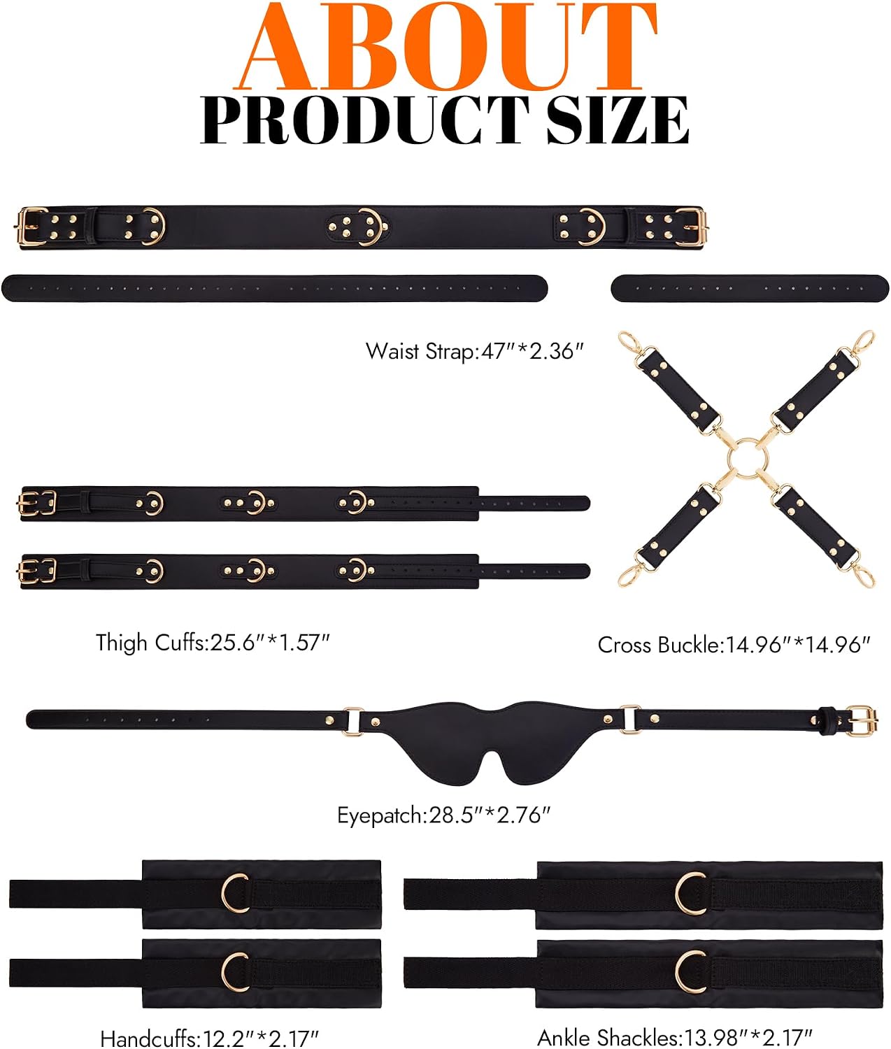 6 PCS Sex Bondage BDSM Kit Restraints