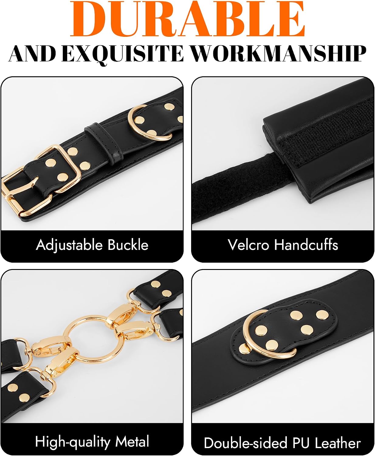 6 PCS Sex Bondage BDSM Kit Restraints
