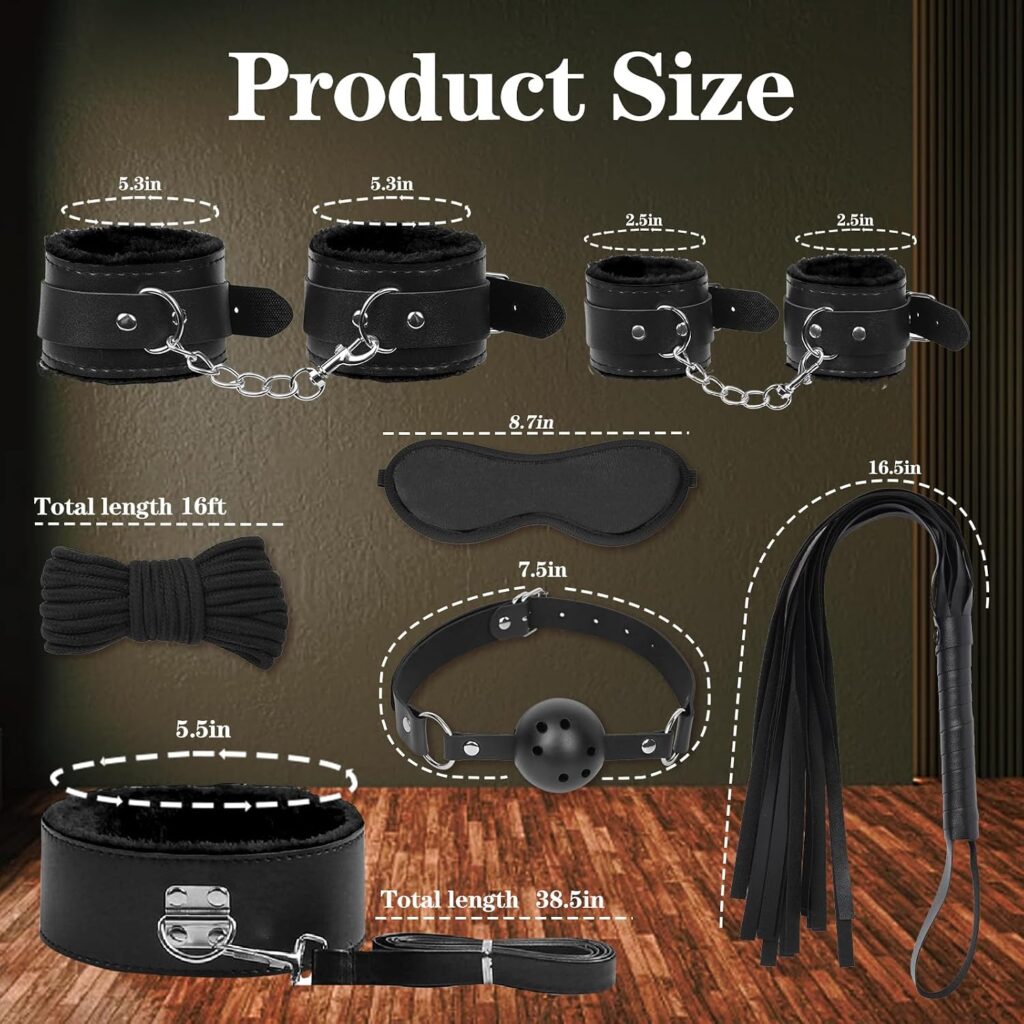 7 PCS BDSM Restraints Set with Adjustable Wrist