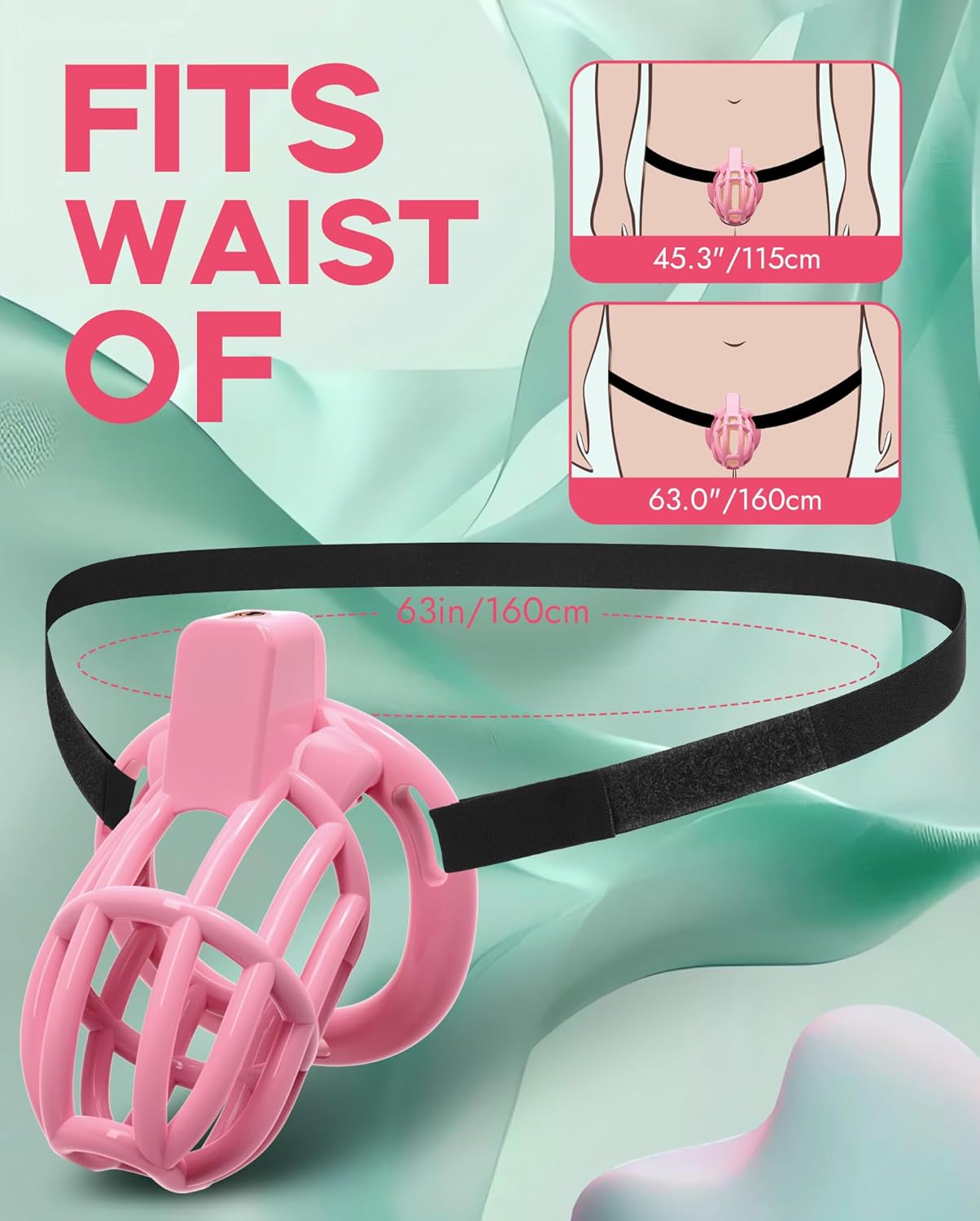 Adjustable Plastic Chastity Strap for Men