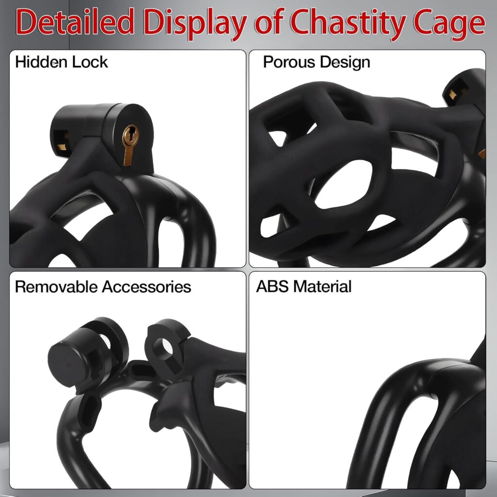 Male Chastity Cage Sex Toy with Elastic Belt