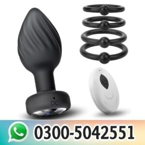 Best Anal Plug Sex Toys Vibrator with 4 Rings