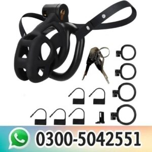 Male Chastity Cage Sex Toy with Elastic Belt