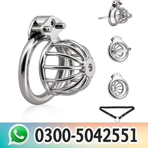 2 IN 1 Male Metal Chastity Cage in Pakistan